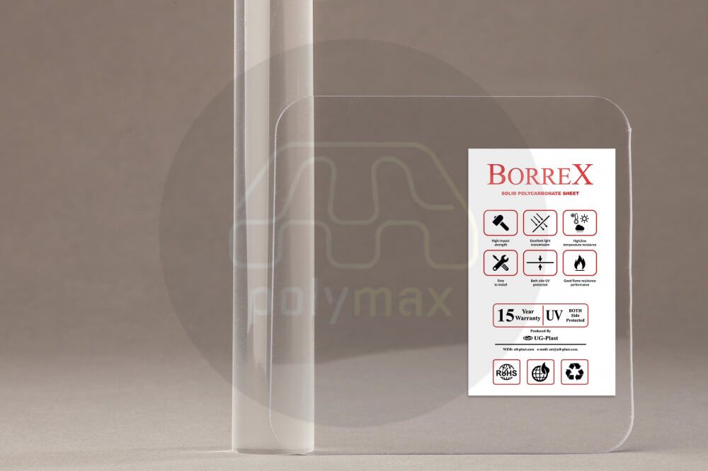 Монолитный поликарбонат 1,5мм Borrex